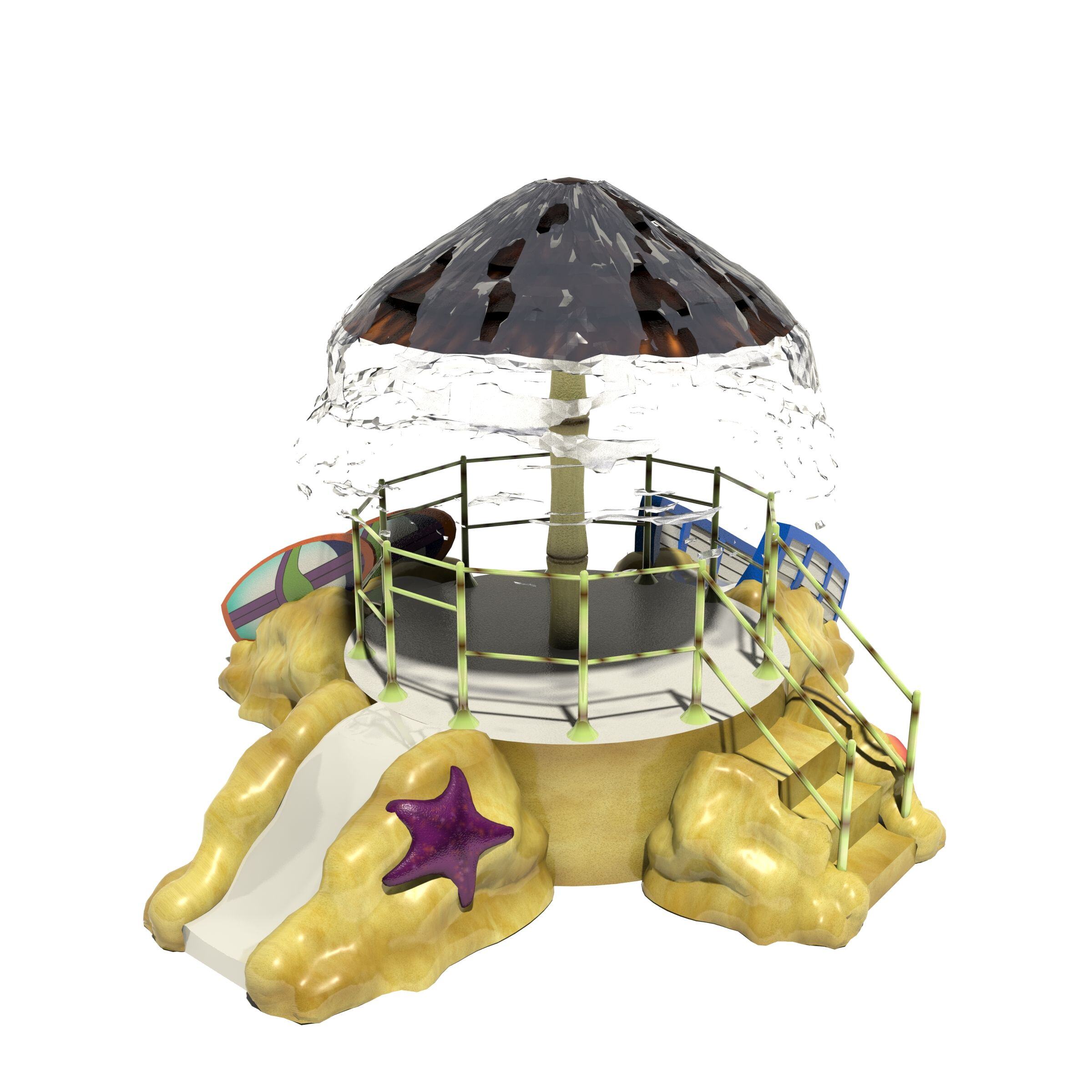 Fun Forms™ Tiki Hut Hover Pad - Aquatic Play Product by Water Odyssey™